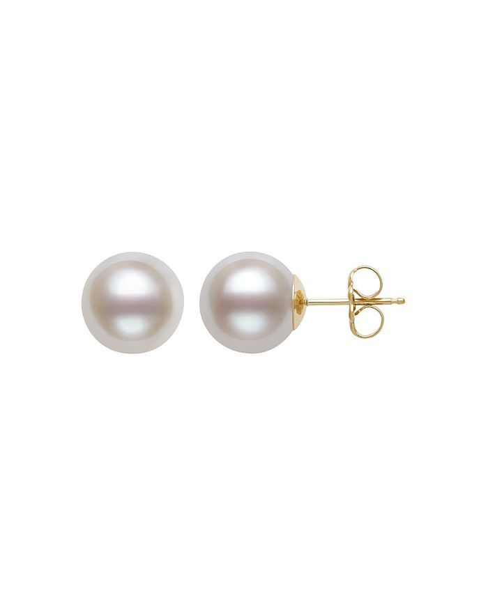 Bloomingdale's Cultured Freshwater Pearl Stud Earrings in 14K Yellow Gold - 100% Exclusive Back t... | Bloomingdale's (US)