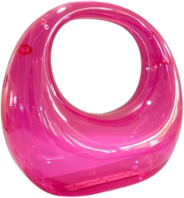 Acrylic Evening Clutch Purse Top-handle Moon Hobo Bag, Elegant Marble Handbag for Wedding Cocktai... | Amazon (US)