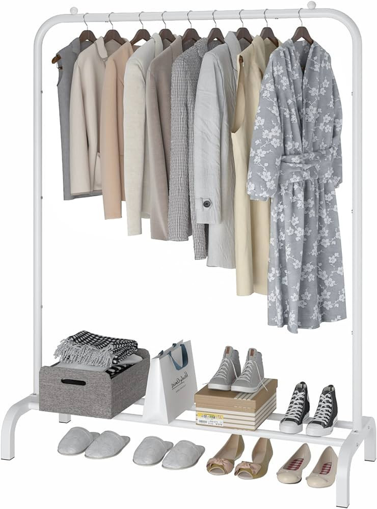 MOYIPIN Metal Clothing Rack, Single Rod Portable Garment Rack for Hanging clothes, Cloths Rack fo... | Amazon (US)