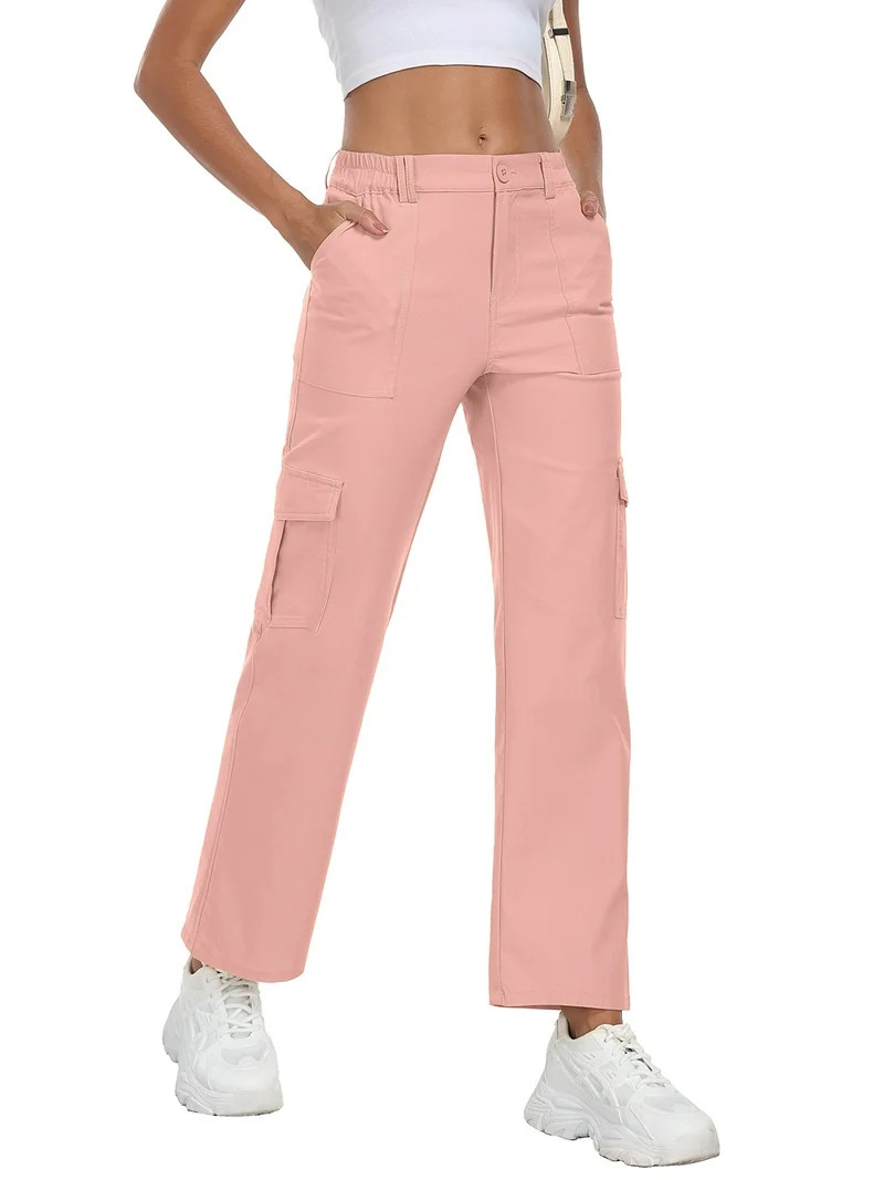 JWD Womens Parachute Cargo Pants with Pockets Quick Dry Hiking Pants Lightweight Water-Resistant ... | Walmart (US)