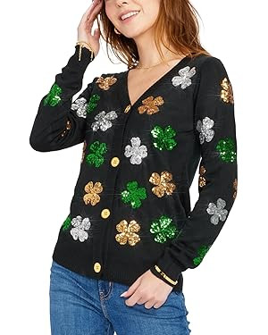 Tipsy Elves Women's St. Patrick's Day Cardigans - Comfy Loungewear for Irish Pride | Amazon (US)