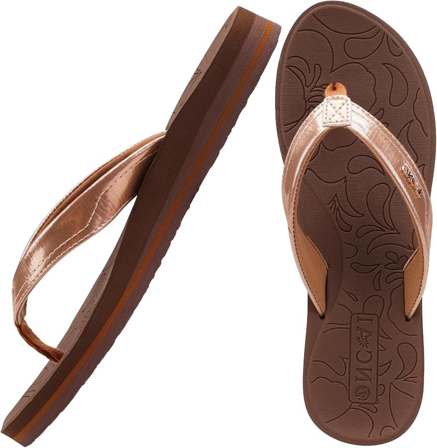 ONCAI Flip Flops For Women Yoga Mat Comfortable Beach Thong Sandals With Arch Support | Amazon (US)