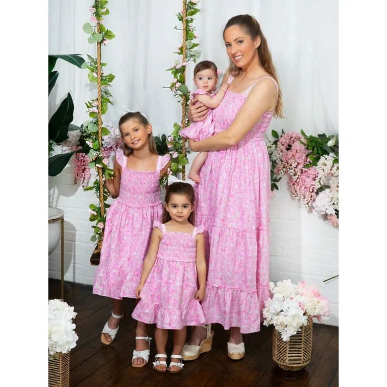 Simply Shabby Chic Just Me & Mommy Womens Matching Smocked Floral Dress, Sizes S-XXXL - Walmart.c... | Walmart (US)