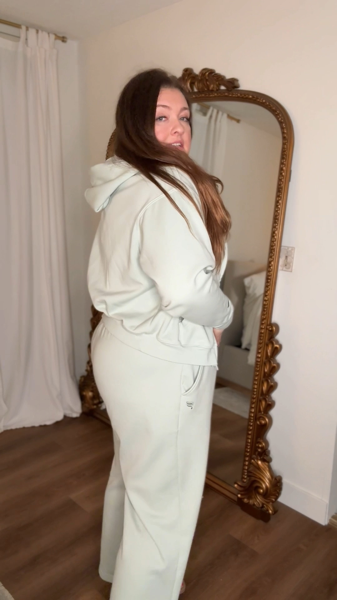 cozy set, plus size sweat pants, matching set wearing size 2x in bottom, xxl in zip up hoodie 

#LTKootd #LTKOver40 #LTKPlusSize