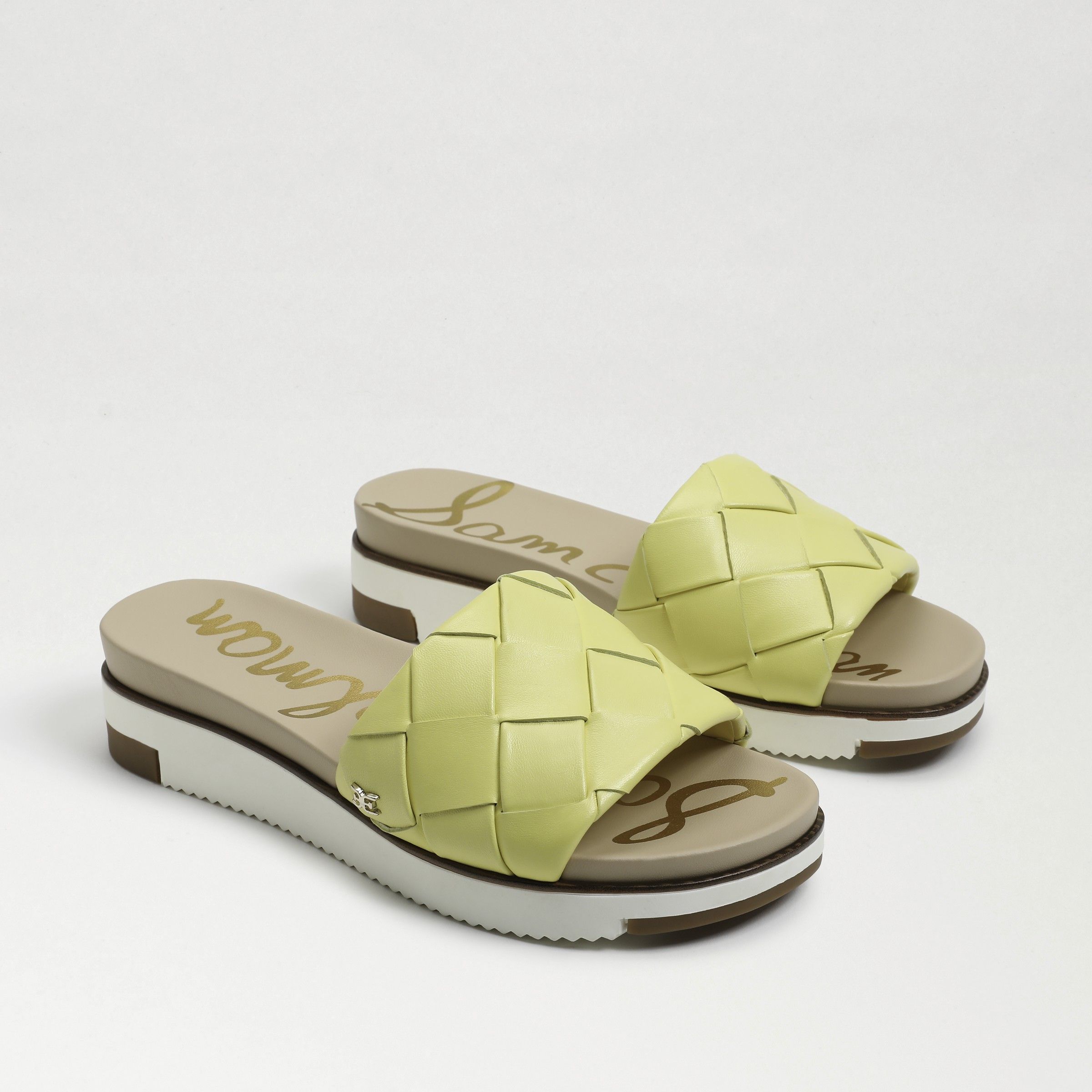 Sam Edelman Adaley Woven Slide Sandal Butter Yellow Leather | Sam Edelman