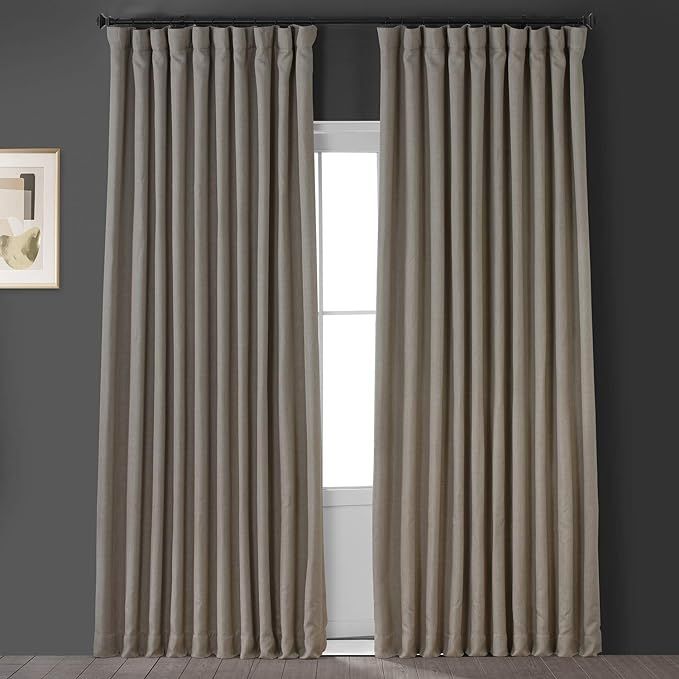 HPD Half Price Drapes Extra Wide Faux Linen Room Darkening Curtain (1 Panel) 100 X 96, BOCH-LN185... | Amazon (US)