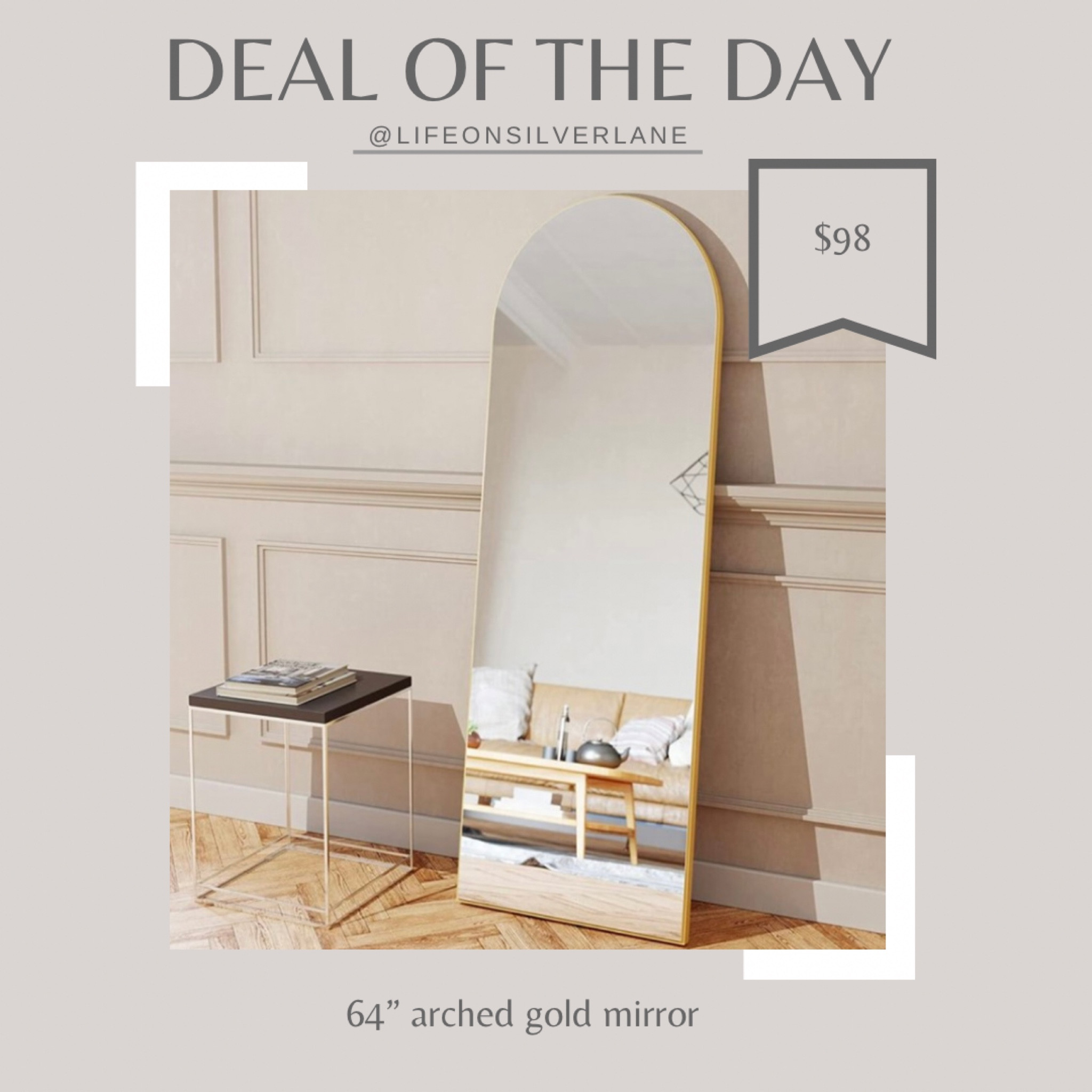 Over 50% off arched gold mirror!

#homedecor #mirror #archedmirror #goldmirror #LTKsalealert #LTKhomedecor #lifeonsilverlane 

#LTKunder100 #LTKSale #LTKhome