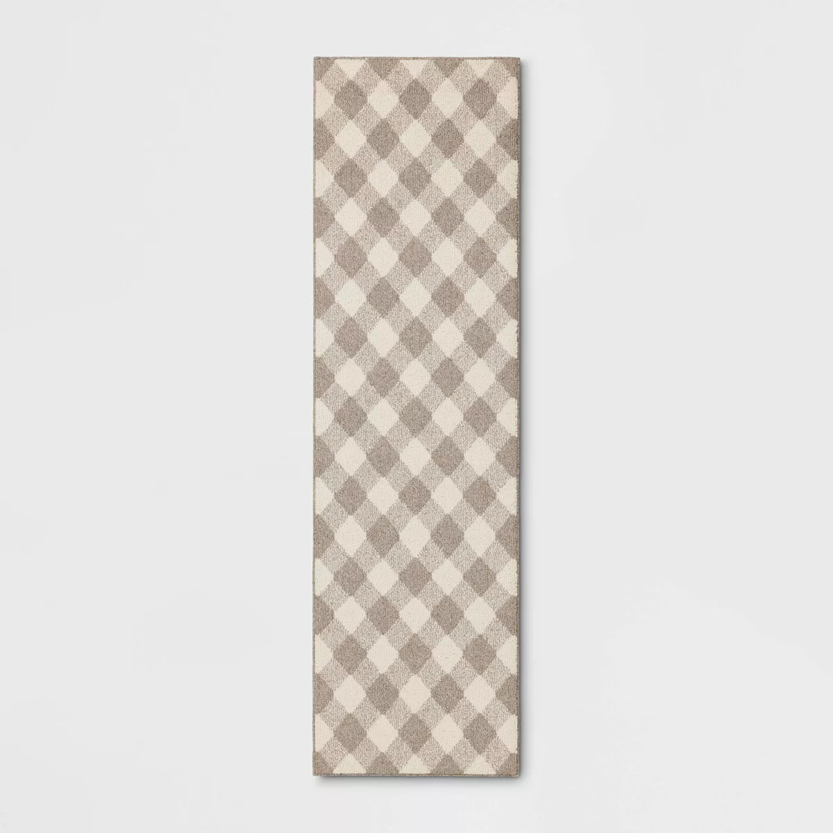 Gingham Washable Rug Heathered Gray/Ivory - Threshold™ | Target