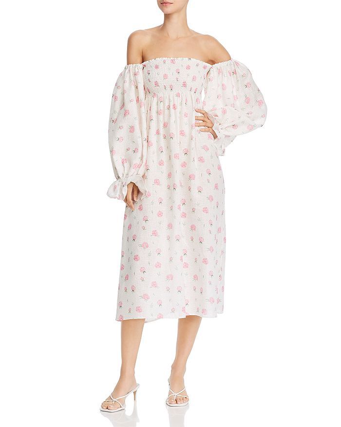 Sleeper Floral Print Off-The-Shoulder Dress Back to Results -  Women - Bloomingdale's | Bloomingdale's (US)