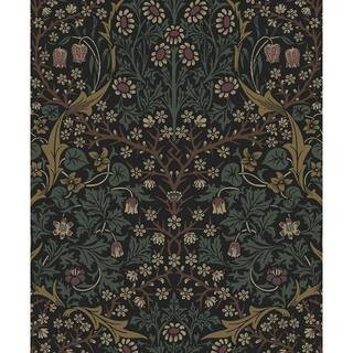Blacksmith and Cliffside Victorian Garden Floral Pre-Pasted Paper Wallpaper Roll (57.5 sq. ft.) | The Home Depot