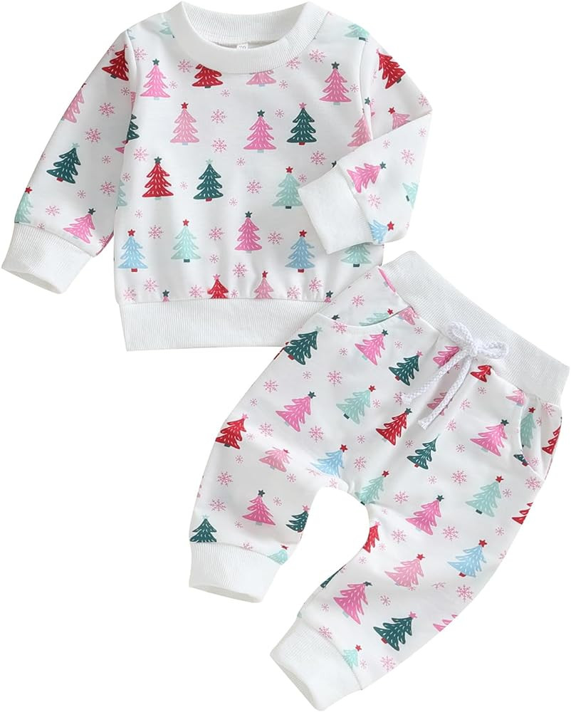 Karwuiio Toddler Newborn Baby Boys Girls Outfits Long Sleeve Sweatshirts and Long Pants 2Pcs Clot... | Amazon (US)