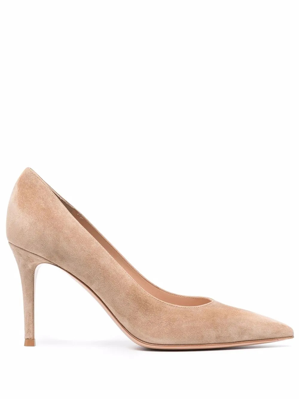 Gianvito Rossi Ricca 100mm Suede Pumps - Farfetch | Farfetch Global