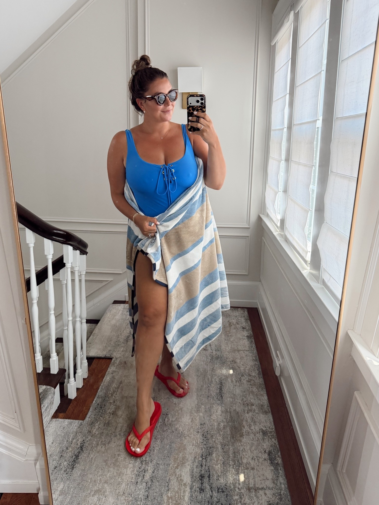 Wearing size 2X in swimsuit - pool outfit, one piece swimsuit, plus size swim, curvy swim

#LTKootd #LTKMidsize #LTKSwim