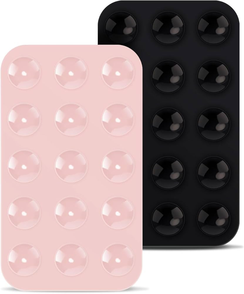 2pcs Double Sided Suction Cup Phone Mount, Silicone Phone Suction Holder Back of Phone Multifunct... | Amazon (UK)