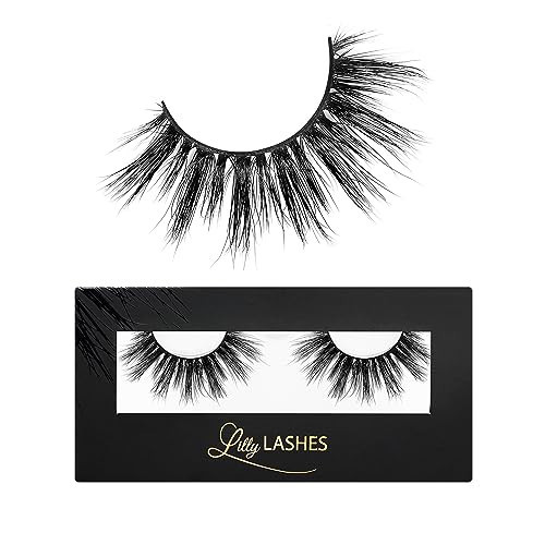 Lilly Lashes So Extra Miami 3D Mink Lashes, Mink Eyelashes, The Original Lilly Lash For Wispy & Natural Look, Reusable Eyelashes up to 25x, Fluffy Lashes, Strip Lashes, Lash Glue not Included | Amazon (US)