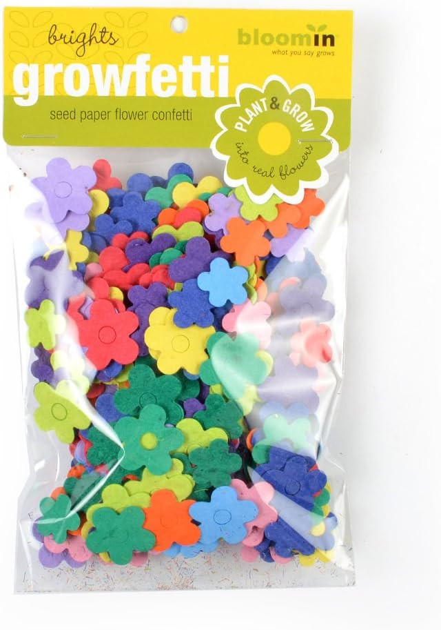 Bloomin Seed Paper Growfetti - Flower Shapes (Brights) | Amazon (US)
