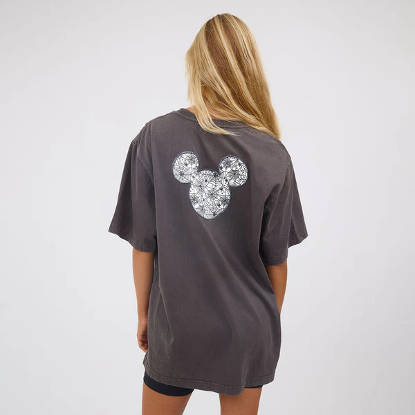 Disney Mickey Men's Web Classic Tee, Charcoal | Albion Fit