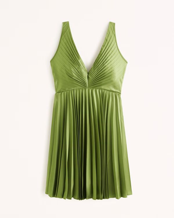 Women's The A&F Giselle Pleated Mini Dress | Women's 20% Off Select Styles | Abercrombie.com | Abercrombie & Fitch (US)