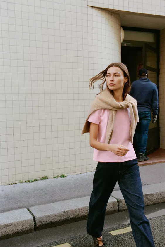 RUSTIC COTTON T-SHIRT | Zara Canada