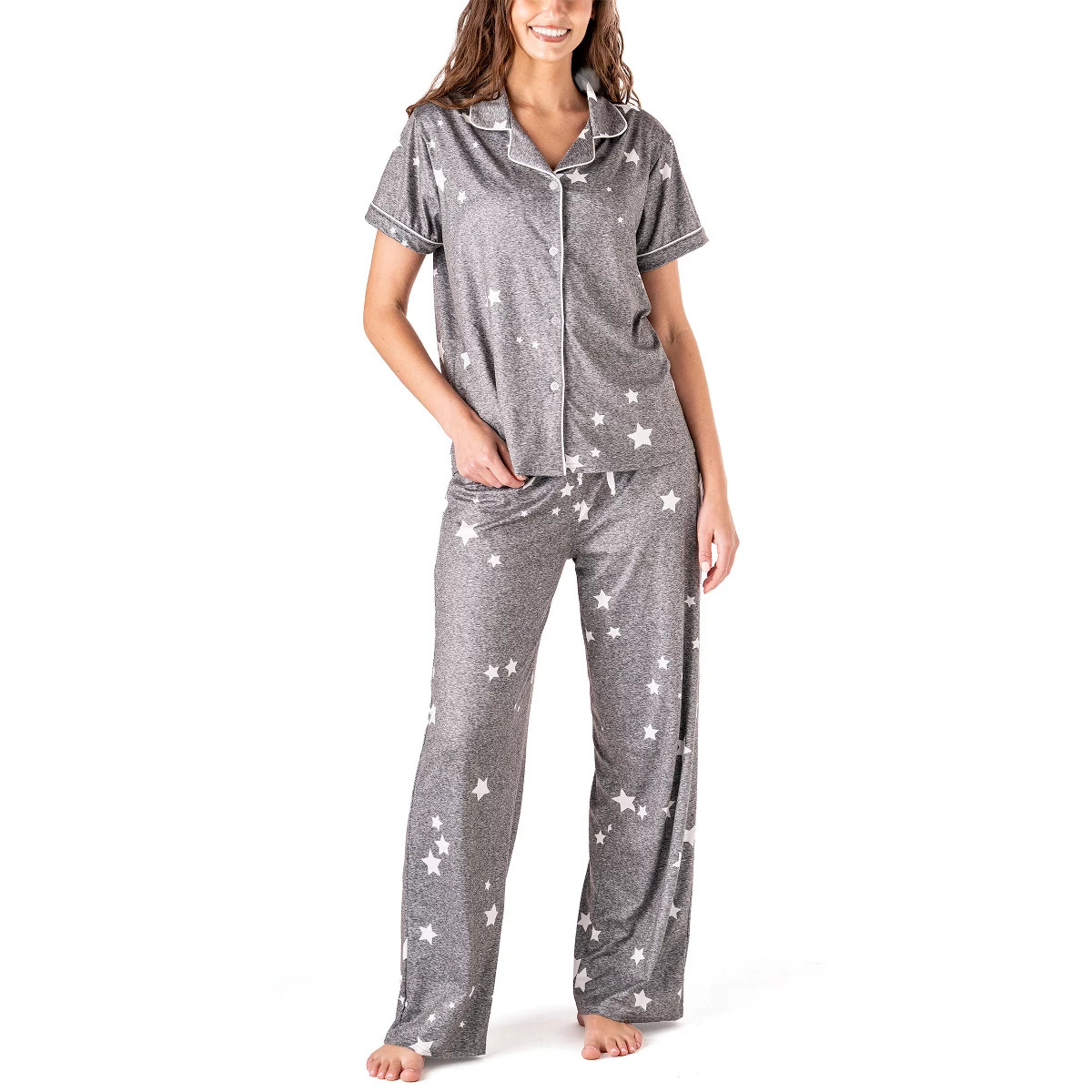 Hello Mello Women's Signature Lounge Top and Pants, 2-Piece Pajama Set Stargazer, Medium/Large | Target