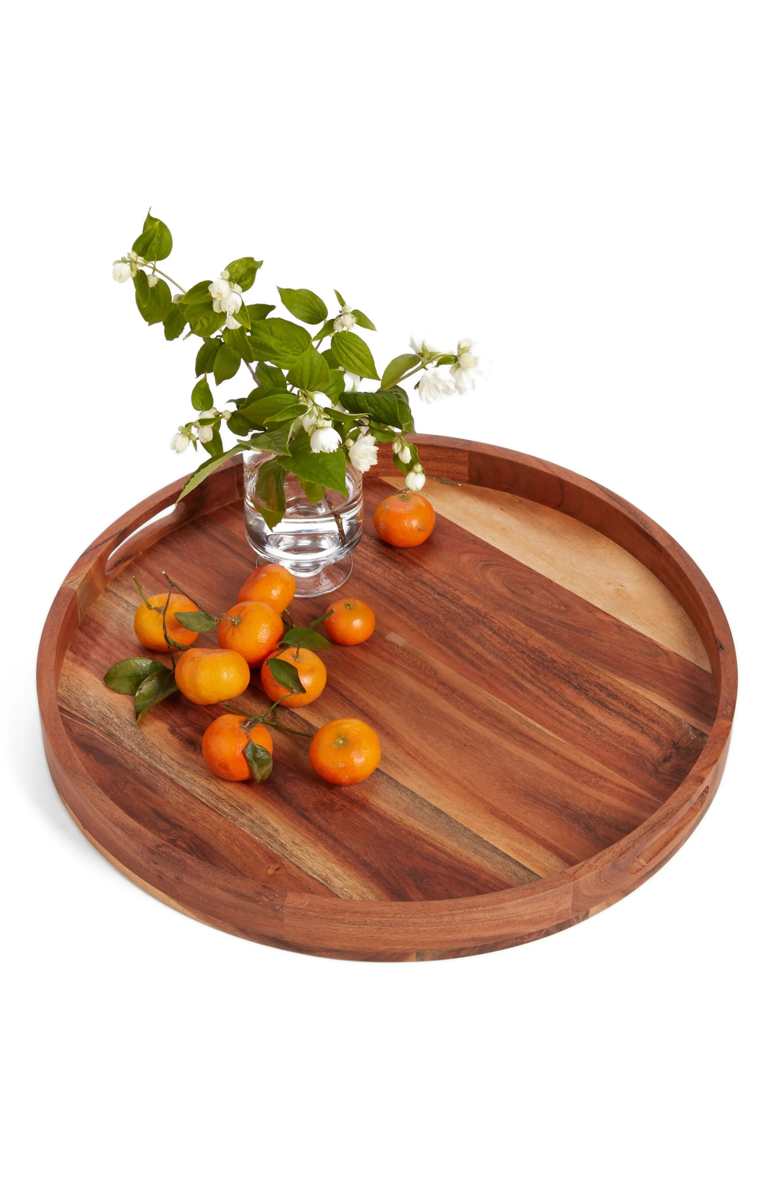 Nordstrom At Home Large Round Acacia Wood Serving Tray | Nordstrom