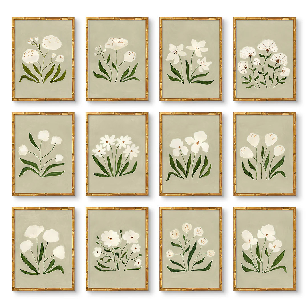 Freshly Picked Set of 12 by Haley Knighten | Urban Garden Prints