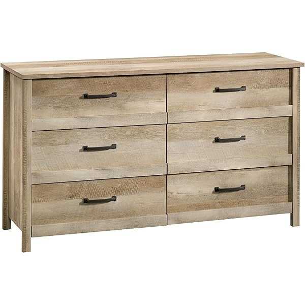 Sauder Cannery Bridge 6-Drawer Dresser, Lintel Oak Finish & Cannery Bridge Night Stand, Lintel Oa... | Amazon (US)