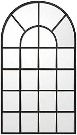 GIFTTROVE Black Arched Wall Mirror, Large Window Mirror with Beveled, Metal Window Pane Decorative M | Amazon (US)