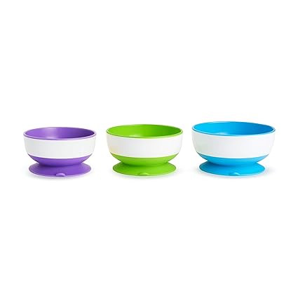 Munchkin Stay Put Suction Bowl, 3 Pack | Amazon (US)