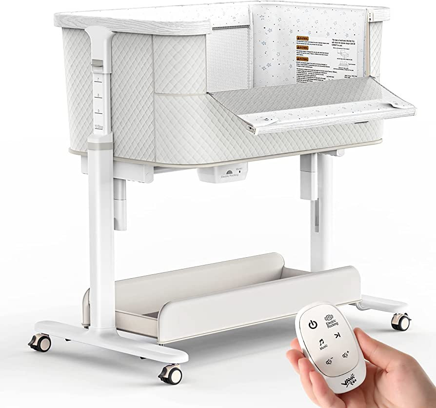 VaVaSoo Rocking Bassinet for Baby Electric Bassinet Bedside Sleeper 2 Rocking Motion Baby Crib Co... | Amazon (US)