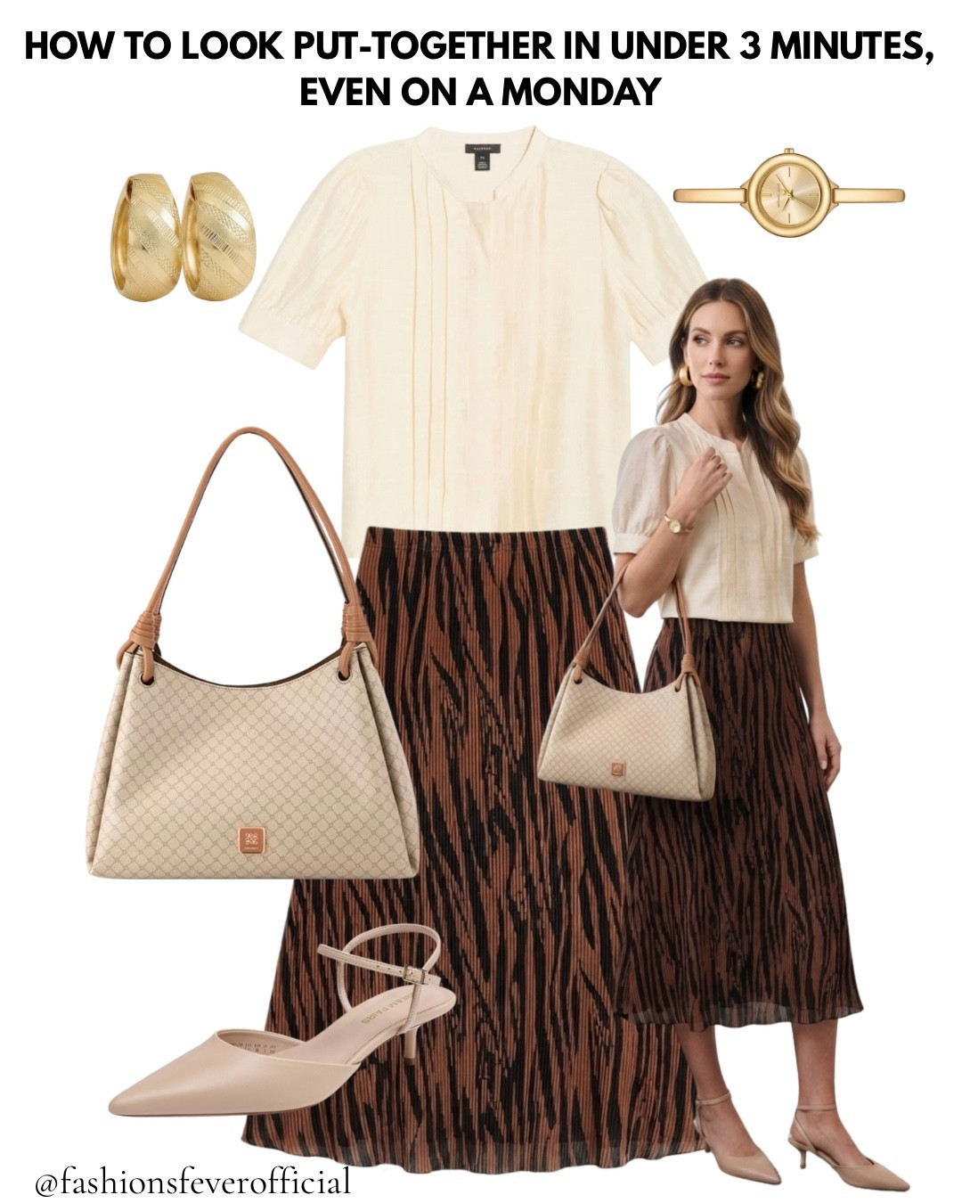 The Monday morning scramble is real, but looking like you have your life together doesn't have to be. ⏰
If your go-to work routine involves staring blankly into your closet while the coffee brews, this formula is for you. The secret to instant polish isn't a complicated three-piece suit; it’s intentional texture.
By pairing a structured neutral blouse with a statement pleated midi skirt, you create an outfit that looks complex and curated in seconds. Add a classic tote and subtle gold accessories, and you’re out the door and ready to crush those Zoom calls.

#WorkwearStyle #MondayMotivation #CapsuleWardrobe #BusinessCasual #OfficeOutfit #StyleHack #QuickOutfit #OOTD #MinimalistStyle

#LTKsummer #LTKstyletip #LTKworkwear