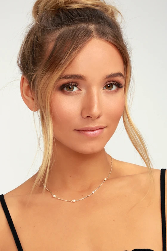 Perfectly Pretty Gold and Pearl Necklace | Lulus