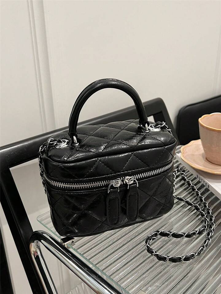 Embroidery Chain Strap Ladies' Handbag Crossbody Bag | SHEIN