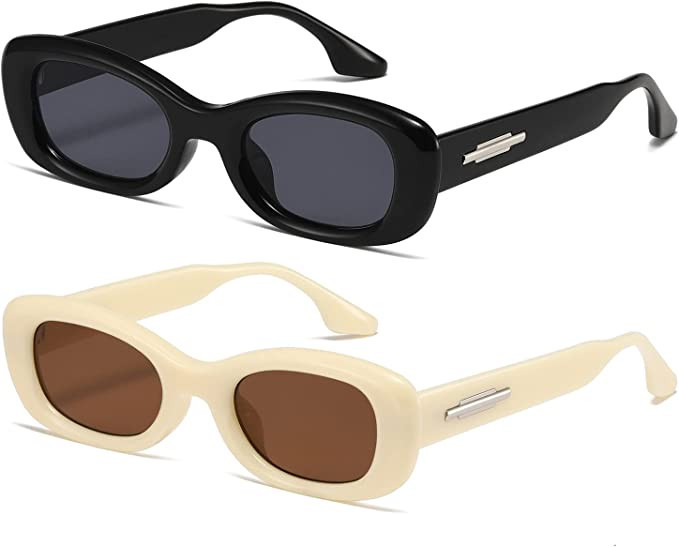 kimorn Rectangle Sunglasses for Women Men Trendy Retro Fashion Sun Glasses 90’s Vintage UV 400 ... | Amazon (US)