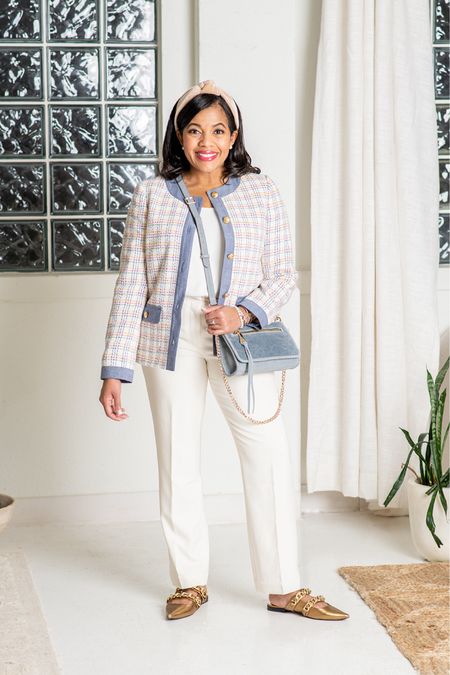 The pop of a denim accessory made this outfit! Such a cute casual outfit for everyday!

Talbots. Denim. Fashion finds. Outfit inspo. Cute and casual. Crossbody purse. Trendy fashionn

#LTKWorkwear #LTKStyleTip