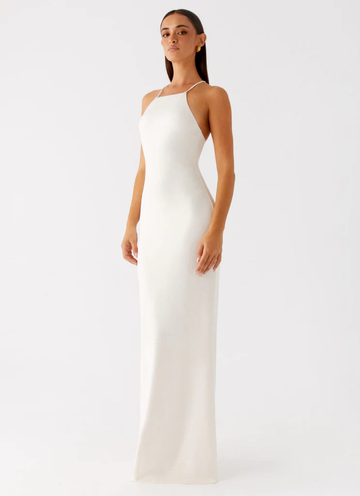 Raffa Pearl Maxi Dress - Ivory | Peppermayo (Global)