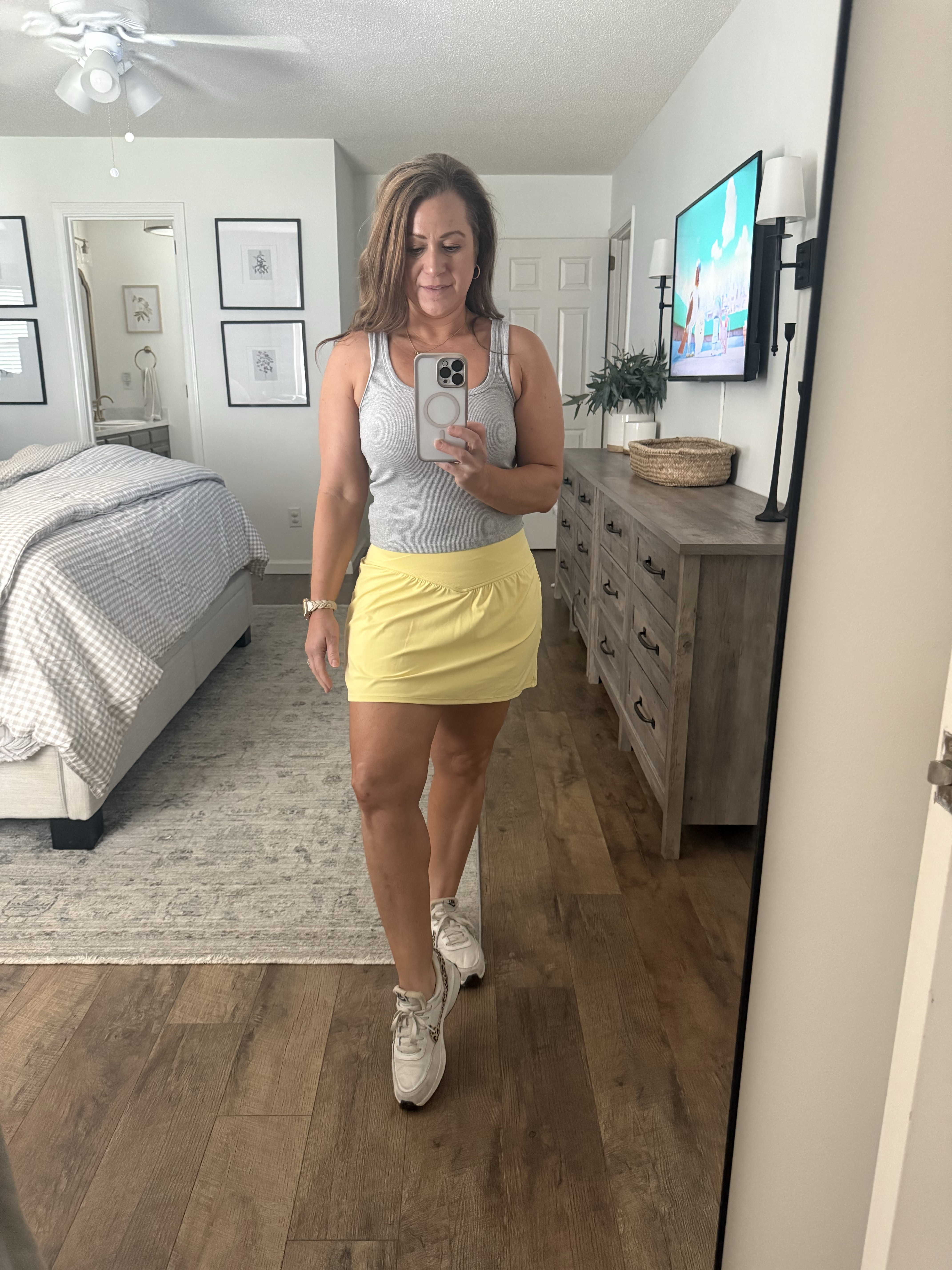 Athleisure skort

Built in biker shorts with pockets on each side.
Crossover waistband 
4 color choices 

I am in a small. 

#LTKActive #LTKMidsize #LTKFindsUnder50