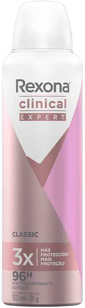 Rexona Antitranspirante Aerosol Clinical Classic 150Ml (A Embalagem Pode Variar) | Amazon (BR)