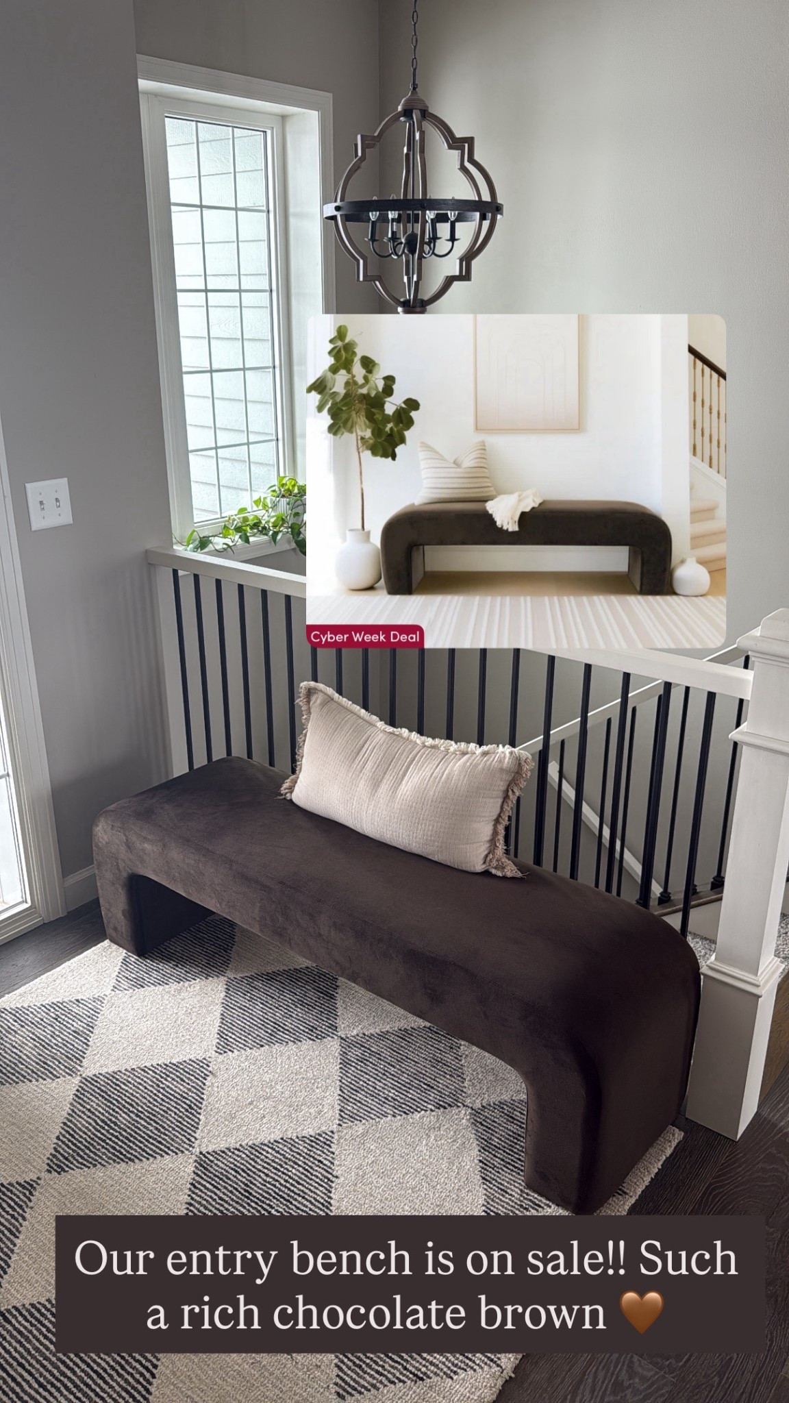 Our entry bench on sale!!

#LTKHome #LTKHoliday