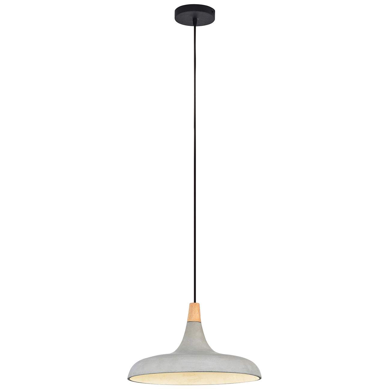 Viola-May 16"W Natural Gray and Textured Black Pendant Light | Lamps Plus