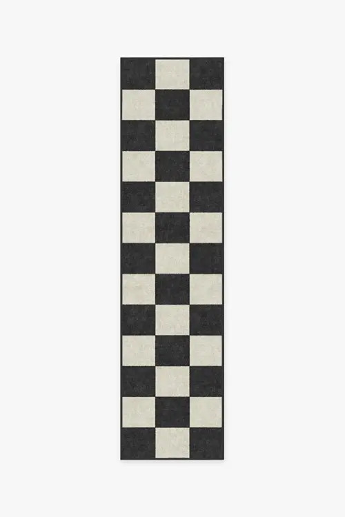 Jaque Checkered Black Rug | Ruggable