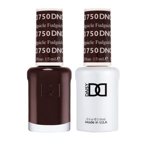 DND Gel Polish Set, Brown Collection, UV/LED Gel Polish and Air Dry Nail Lacquer, Matching Chip-Free Polish Duo, 750 Fudgsicle, 0.5 Fl Oz | Amazon (US)