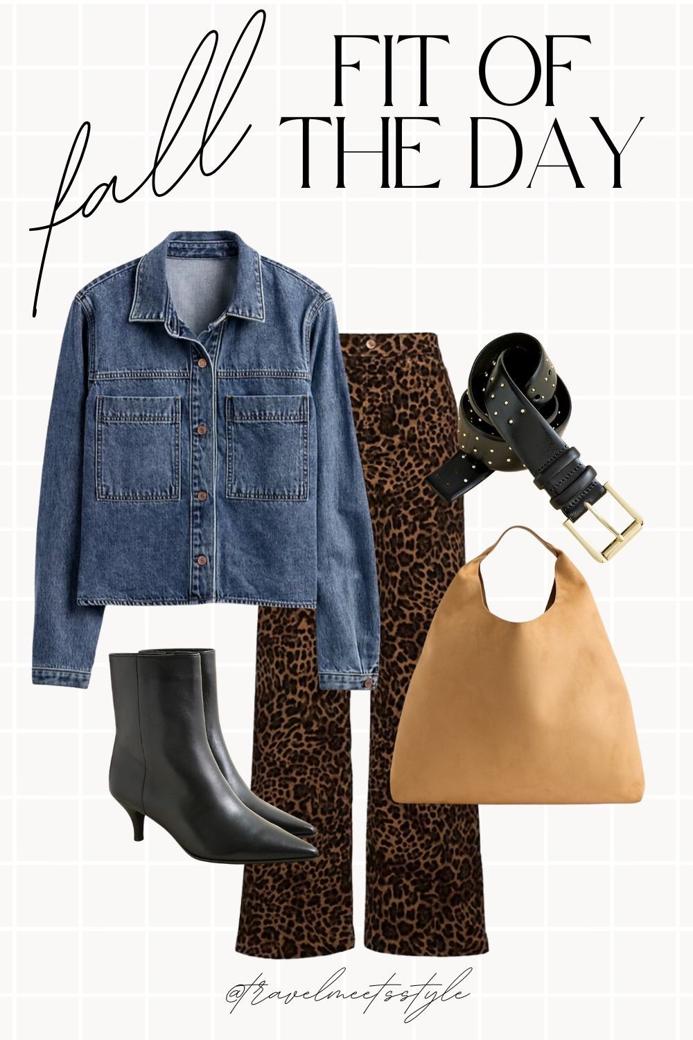 DAY 8 of fall fits I’m falling for rn 🍂 Looks like leopard is coming back and I’m here for it 👏 


Fall outfits, fall outfit ideas, fall fashion, leopard pants, cropped denim jacket, studded belt, leather ankle boots, slouchy tote bag 

#LTKStyleTip