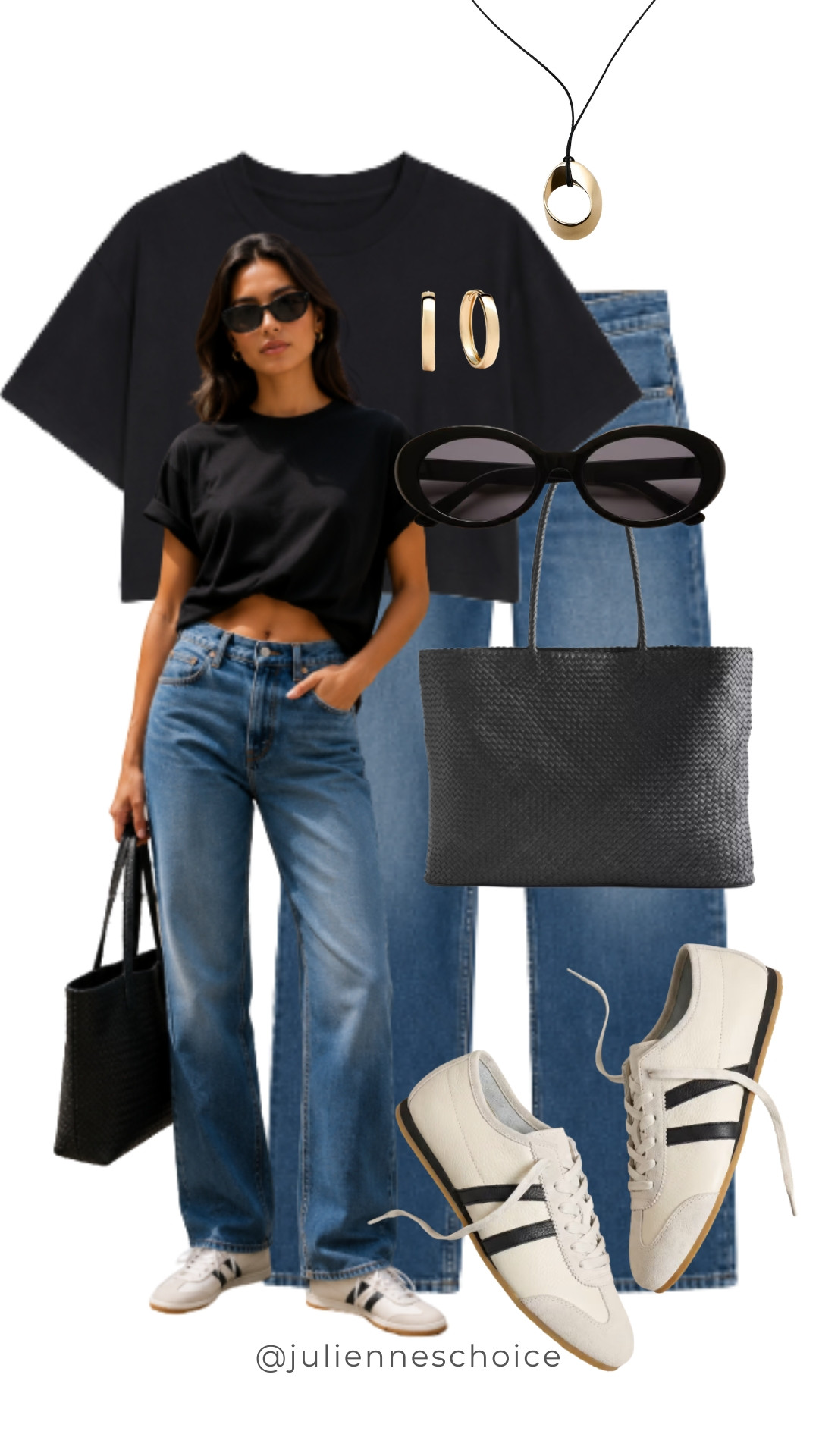 Straight-leg jeans, three different moods. 👖

Keep it casual with a black tee and sneakers, layer an oversized white shirt for an effortless everyday look, or dress denim up with a draped top and sleek accessories.

Easy pieces, polished combinations, and plenty of ways to wear your favorite jeans on repeat.✨julienneschoice

#StraightLegJeans #DenimOutfit #JeansOutfit #SummerStyle #SummerOutfits #EverydayStyle
 

 #LTKootd #LTKSeasonal