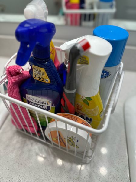 Linked the wire storage basket I use to keep cleaning products in! This storage basket is great for linens and playroom storage too! 

#LTKSeasonal #LTKfamily #LTKkids