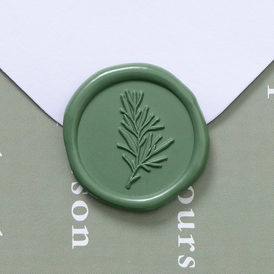 UNIQOOO Wax Seal Stickers - Rosemary Wedding Invitation Envelope Seal Stickers, 100 Pcs Self Adhe... | Amazon (US)