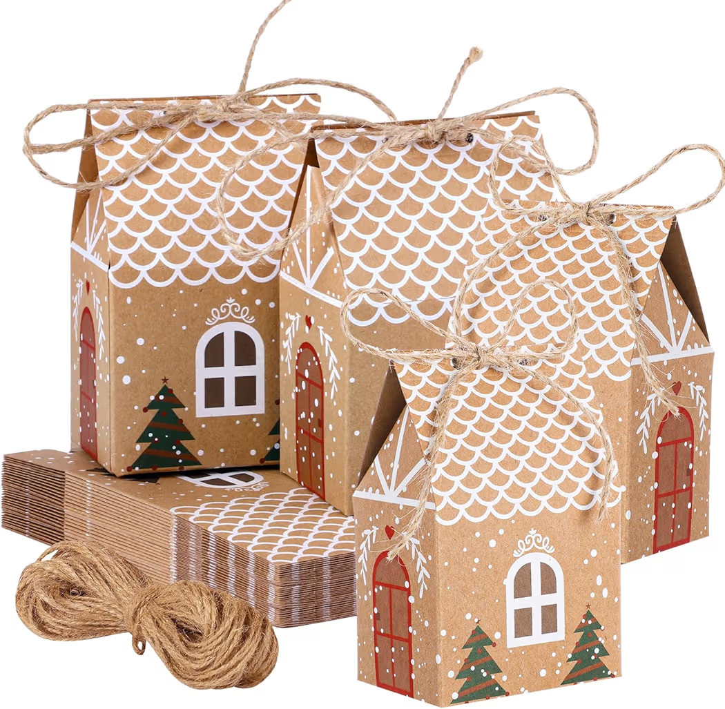 woric 24 Pieces Medium Christmas Party Favor Boxes Treat Boxes, Gift Boxes for Advent Calendar Ca... | Amazon (US)