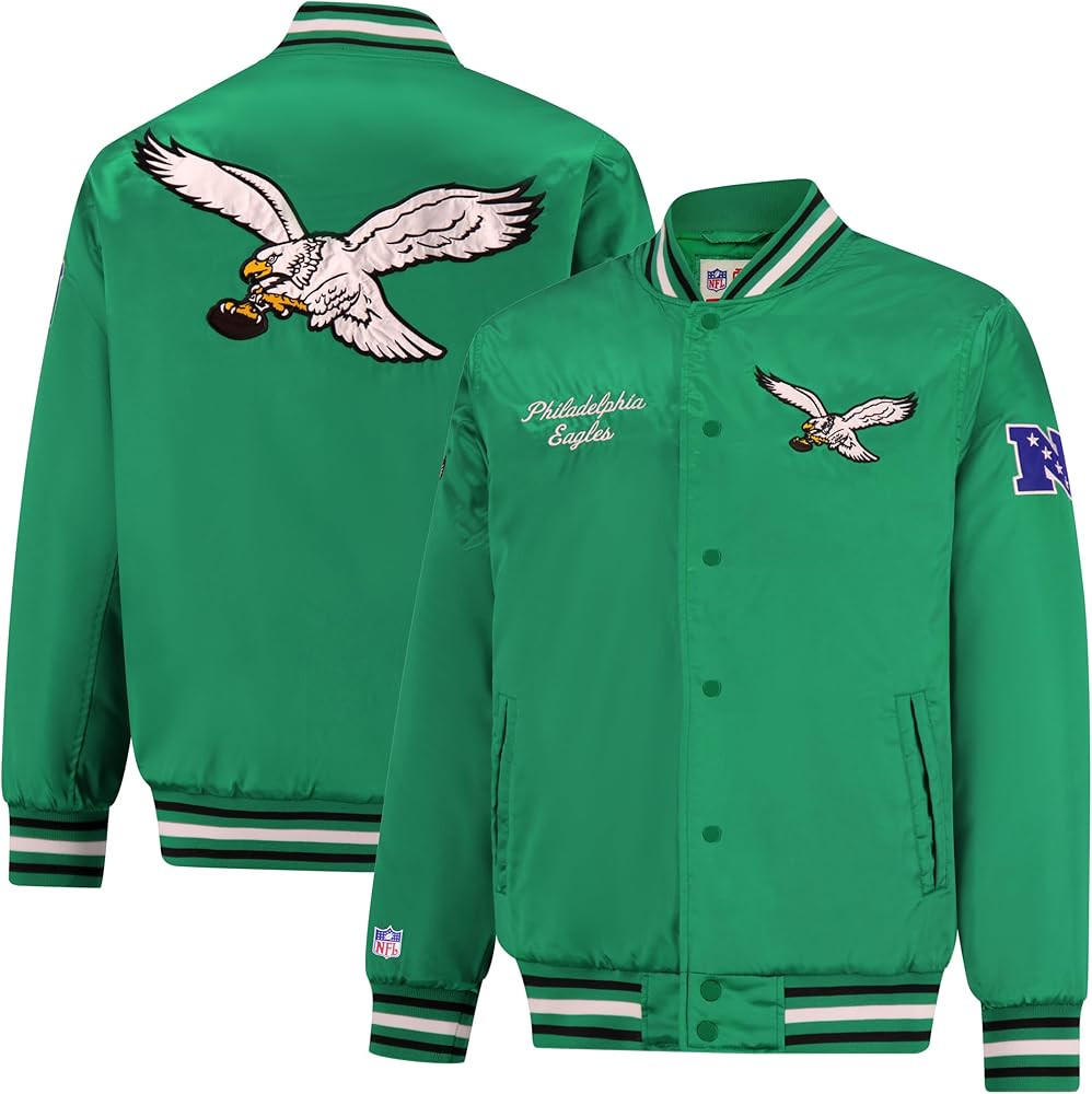 Ultra Game Mens NFL Official Supreme Heritage Satin Jacket | Amazon (US)