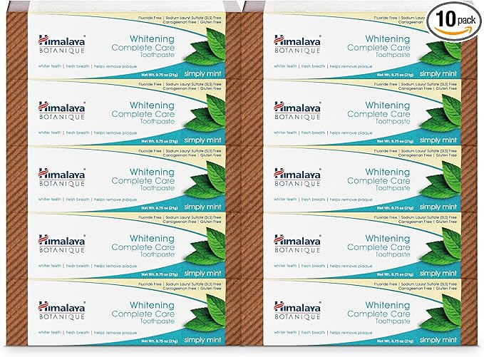 Himalaya Botanique Whitening Complete Care Travel Toothpaste, Mint - Travel Size Whitening Toothp... | Amazon (US)