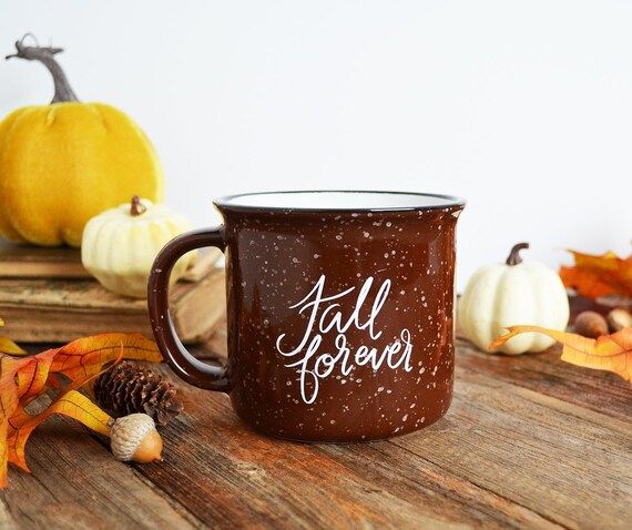 IMPERFECT Fall Mug Fall Campfire Mug Brown Ceramic Mug Fall - Etsy | Etsy (US)